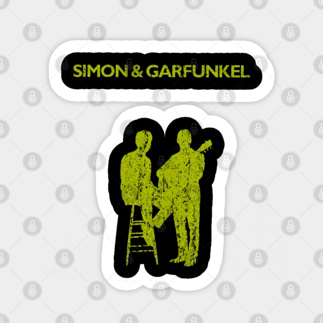 Simon and Garfunkel Retro Sticker by Jancuk Relepboys